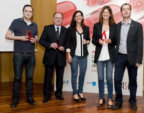 Aspid de Oro a la mejor campaña RRPP de prevención de enfermedades. Rafa Povo por Grow, Carmen Martín por Cruz Roja y Alejandro González por Janssen