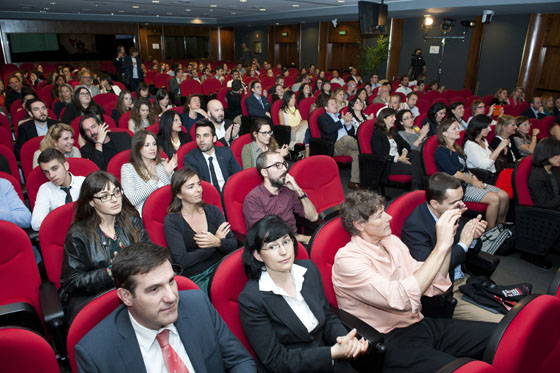 Interior del Auditorio Mapfre donde da comienzo la Gala de entrega de los premios