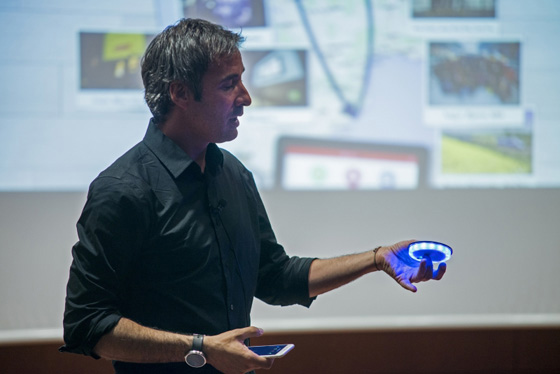 Xavier Verdaguer durante la conferencia