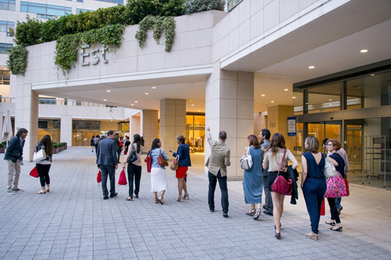 Salida del World Trade Center, lugar de celebración de la Gala 2015