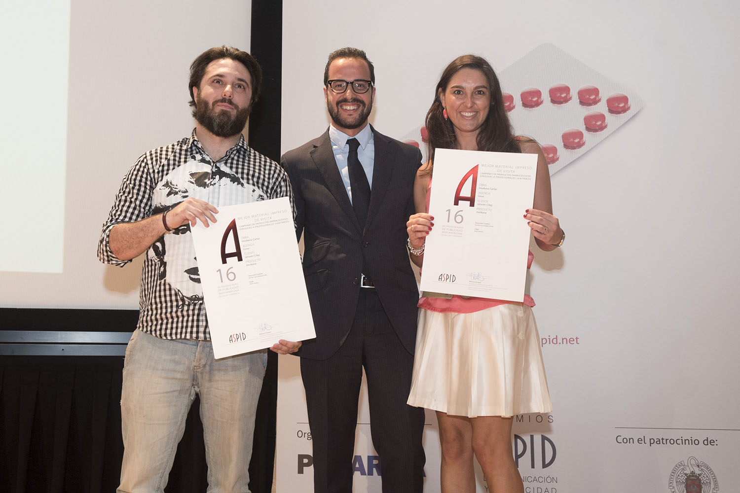 Rodrigo Vicente, de Grow, Alfonso Formariz y Laura López, de Janssen