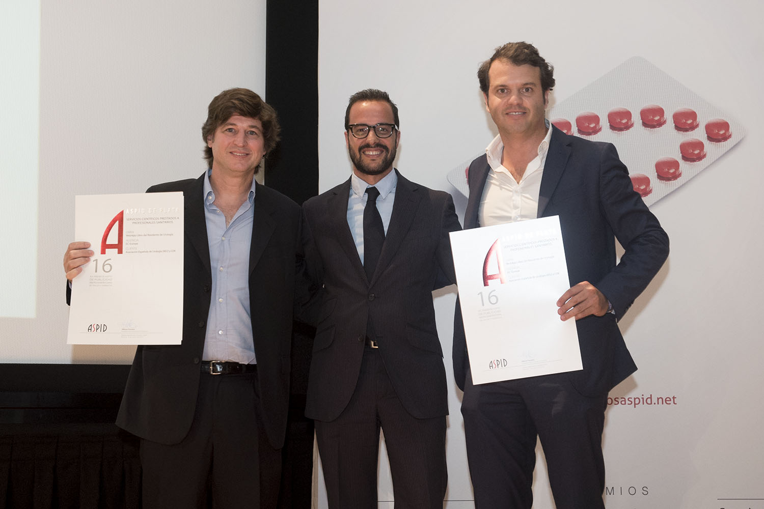 Marcos Detry de EC-Europe, Alfonso Formariz y Emilio Segura de GSK