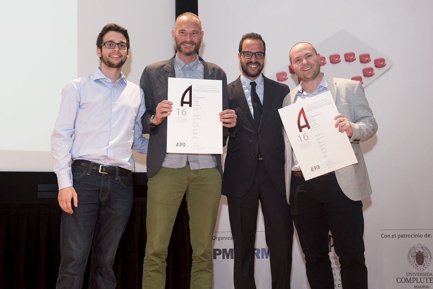 Francisco Prieto y Ferran Molero de Umbilical y Jaime Manzanera de Leo Pharma