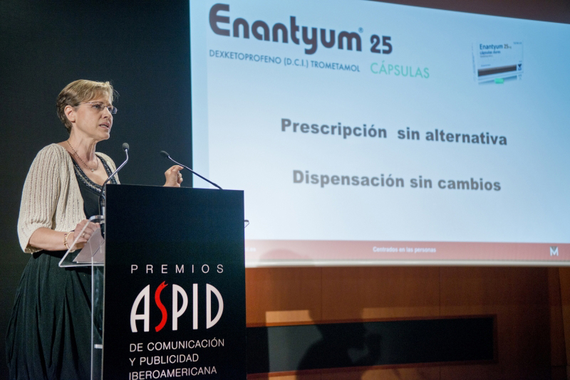 Consuelo Fernández, Directora de Marketing de Menarini explicando su proyecto