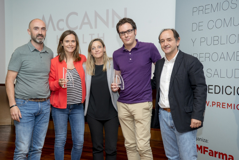 Enric Ciurana (McCann H.), Ana Rodrigues (Zambon) y Piluca Magro y Arnau Peidró (McCann Healthcare)