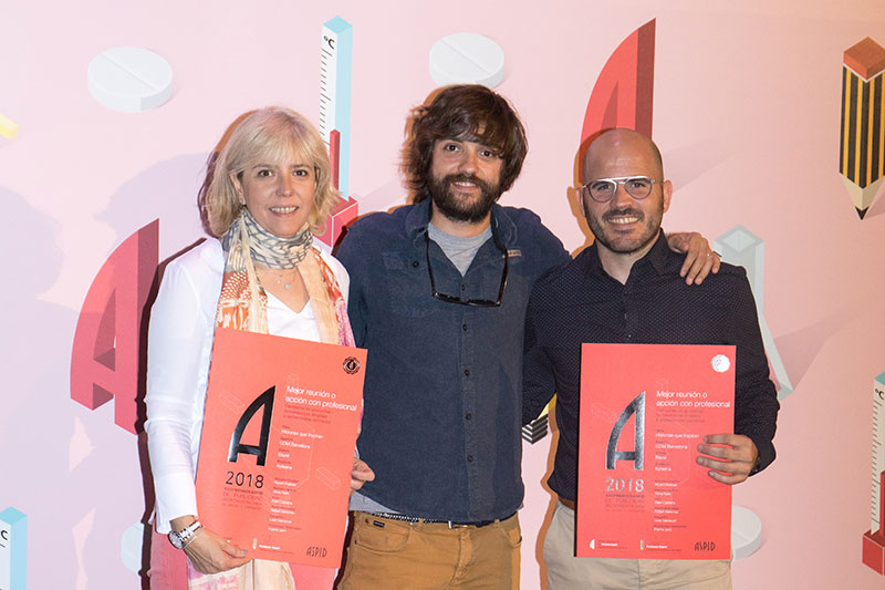 Luisa Martínez de Bayer, Fernando Volpini, Presidente del Jurado e Iñaki Cabrera de CDM Barcelona