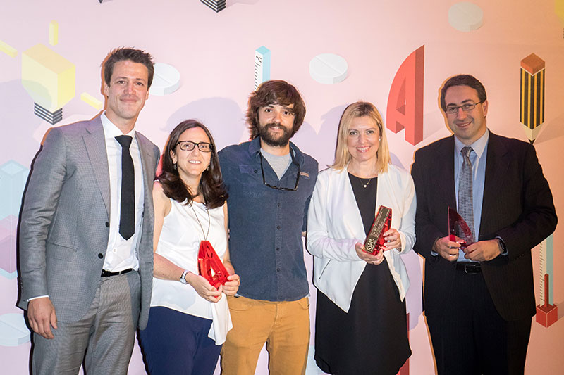 Eric Tort de Méderic, Vito Domínguez de Bayer, Lucía Rubio de Méderic y Rafael Vidal de la Sociedad Española de Cardiología