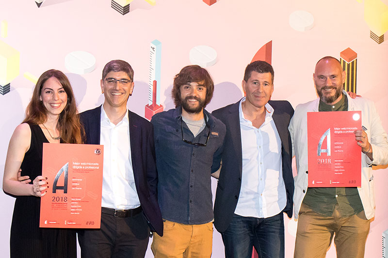 Anna Martínez y Alfonso López de Leo Pharma con Ferran Molero de Umbilical