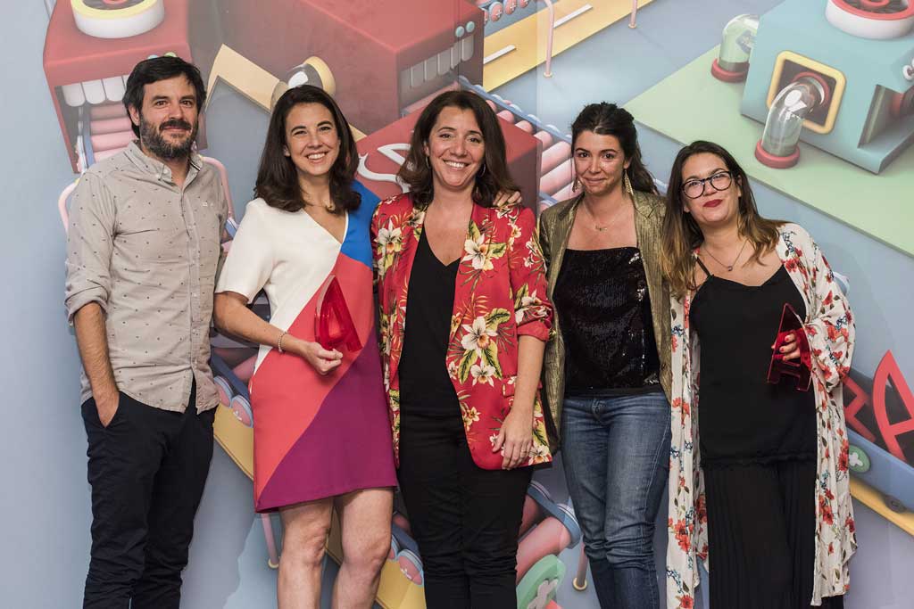 Pablo Cattáneo de Sra. Rushmore, Marta Mora y Elena Grasset de ViiV Healthcare y Laura Fuentes de Sra. Rushmore.