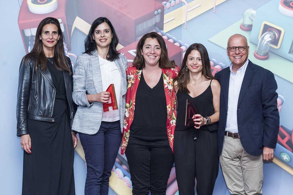 Diana Villavieja y Sandra Velasco de Novartis, y Alicia Espriu y Javier Navarro de Uriach