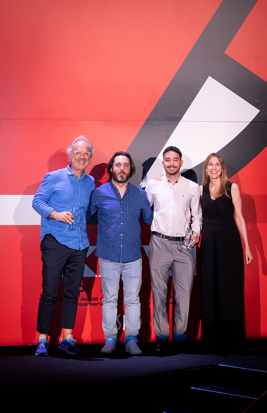 Rafa Carb� de Fictio con Diego Regidor y Laura Requejo de Almirall