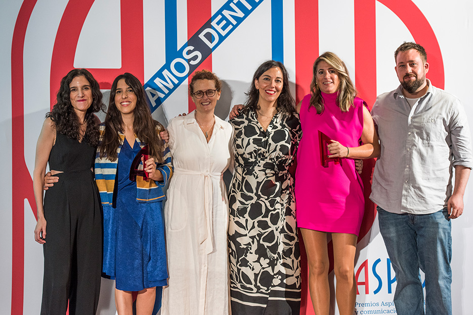 Patricia Ru�z de VMLY&R Health, Natalia Guill�n e Irene Miranda de AbbVie y  Mar�a Ru�z y Fernando Magaz de VMLY&R Health