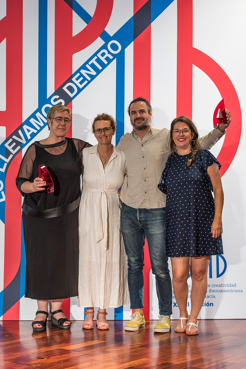 Beatriz Hern�ndez de ViiV Healthcare con Pablo Cattaneo y Laura Fuentes de  Sra. Rushmore