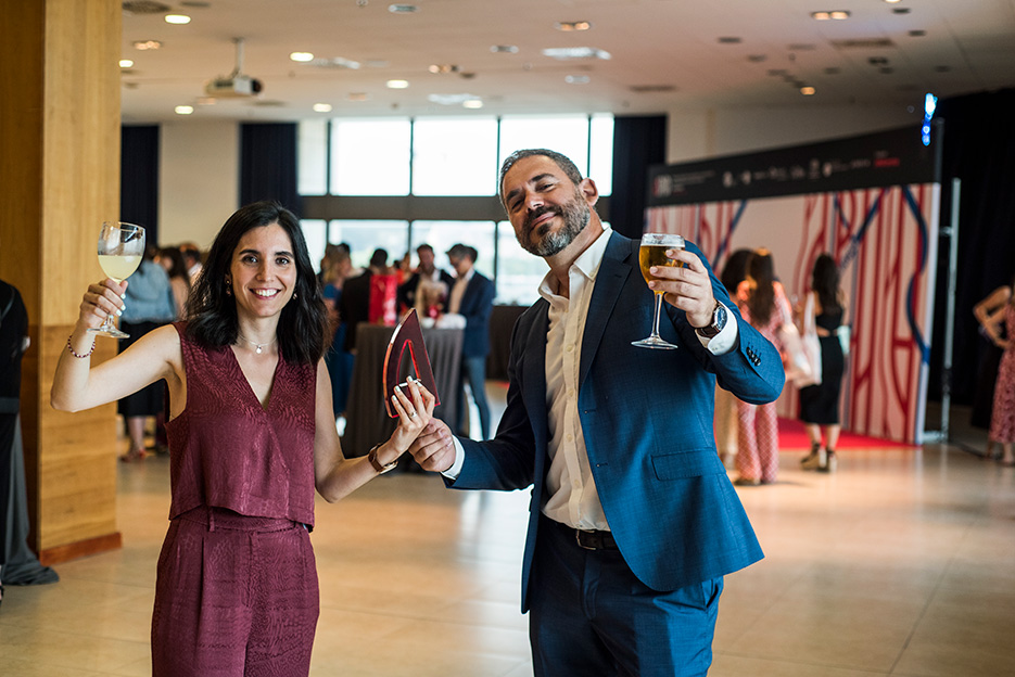 Disfrutando de los premios