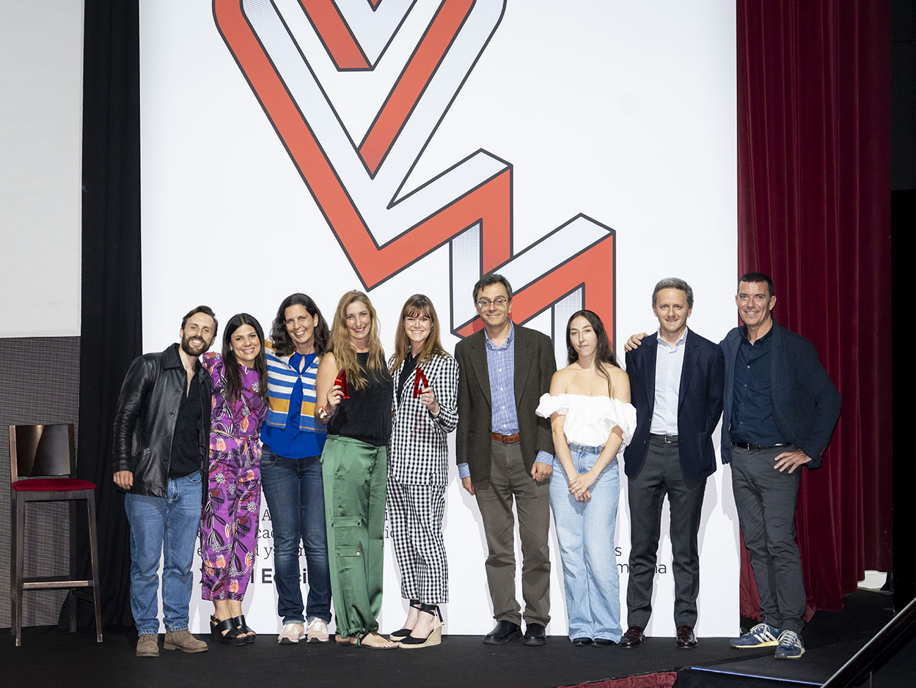 Ra�l L�pez y Beatriz Vega de VML, �ngeles Bravo de Bristol Myers Squibb, Silvia Revuelto, Mar�a Minguito y Carlos Chaib de BMS y Catalina Segura de VML