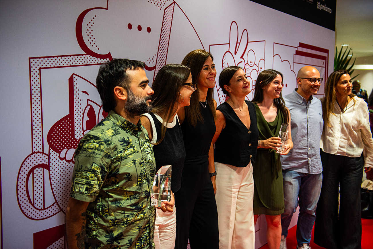 Contentos en el photocall