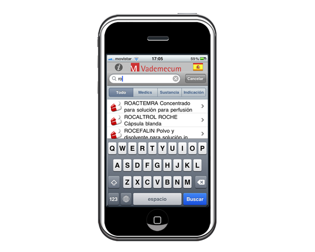 App Vademecum iPhone personalizado - 2