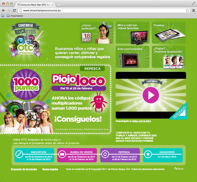 Concurso Rockstar OTC Antipiojos - 2