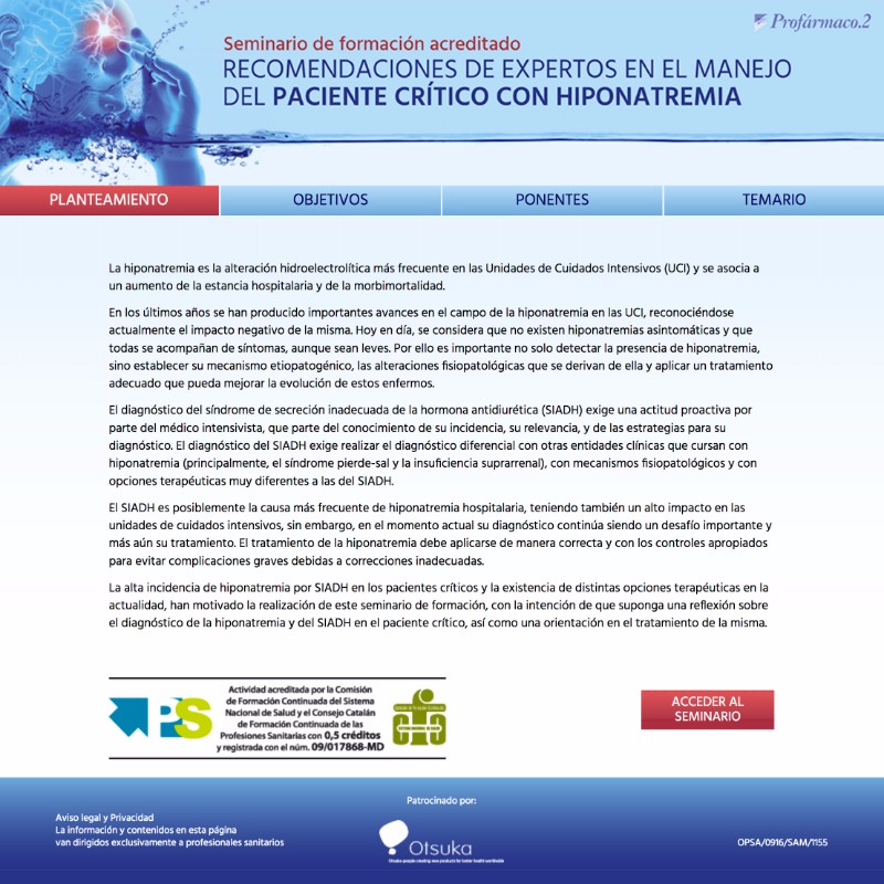 Portal de formación en Hiponatremia - 2
