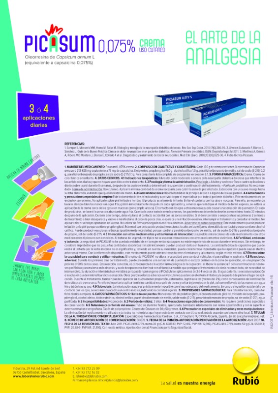 PICASUM®, EL ARTE DE LA ANALGESIA - 5