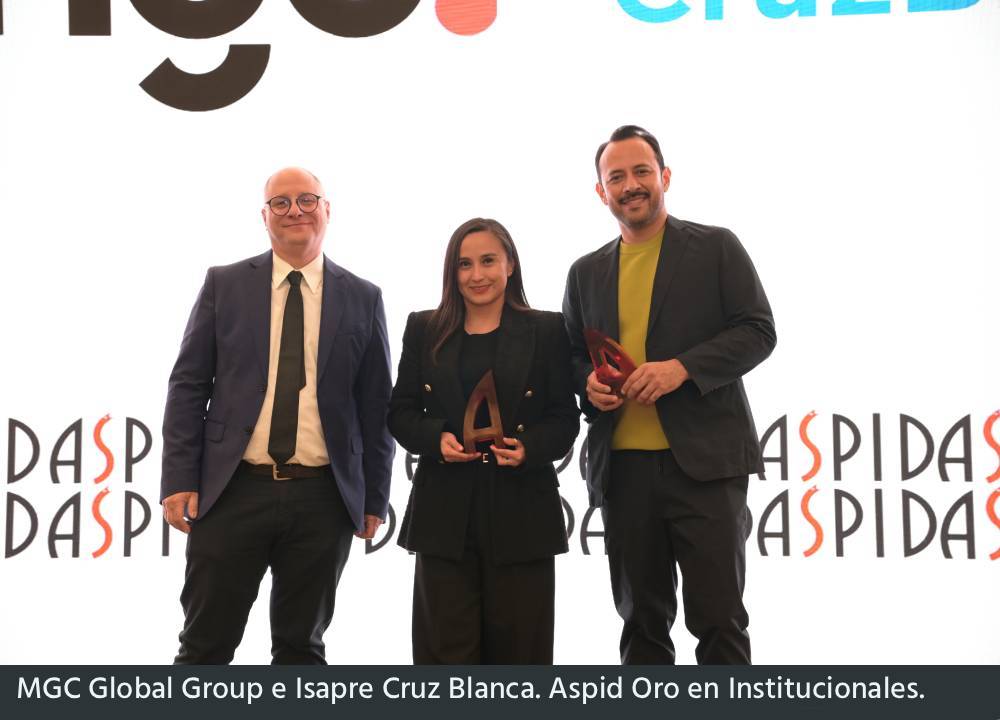 MGC Global Group e Isapre Cruz Blanca. Aspid Oro en Institucionales.