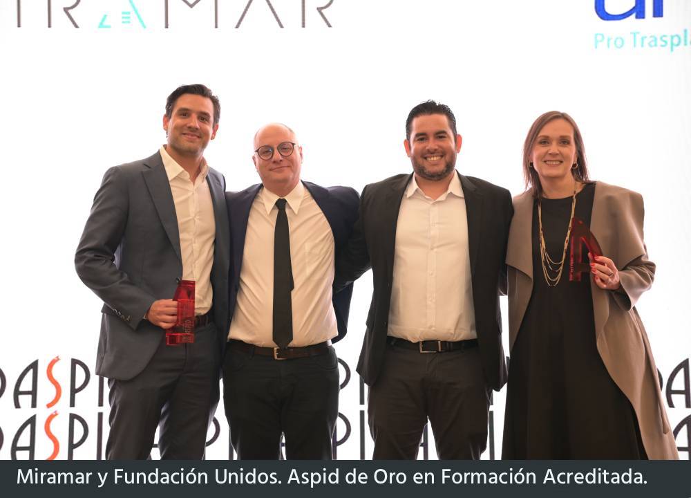 Miramar y Fundación Unidos. Aspid Oro en Formación Acreditada.