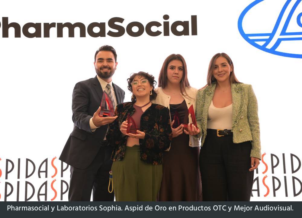 Pharmasocial y Laboratorios Sophia. Aspid de Oro en Productos OTX y Mejor Audiovisual.