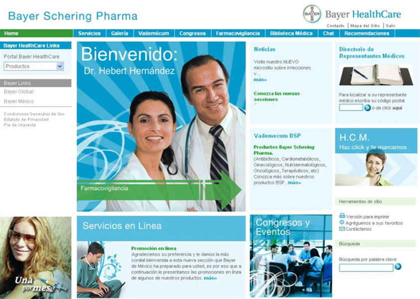 Sitio Web sólo Médicos - 1