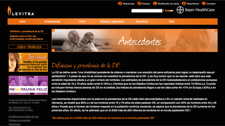 Sitio web Levitra - 1