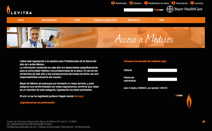 Sitio web Levitra - 3