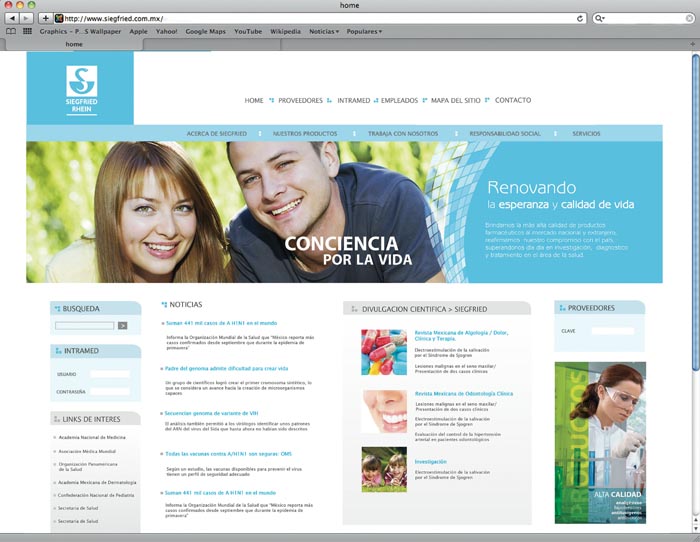 Página WEB Siegfried Rhein. - 1